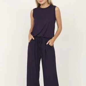 èloges navy sleeveless jumpsuit size 1XL.. NWOT